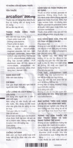 Thuốc Arcalion 200 Servier điều trị các giai đoạn mệt mỏi tạm thời (30 viên)