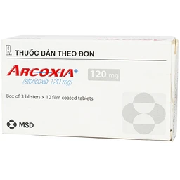 Thuốc Arcoxia 120mg MSD điều trị thoái hoá khớp, viêm khớp dạng thấp (3 vỉ x 10 viên)