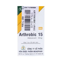 Thuốc Arthrobic 15 Mekophar điều trị viêm đau xương khớp, viêm khớp dạng thấp (30 viên)