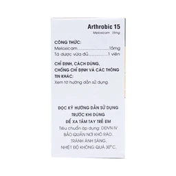 Thuốc Arthrobic 15 Mekophar điều trị viêm đau xương khớp, viêm khớp dạng thấp (30 viên)