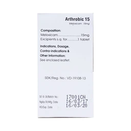 Thuốc Arthrobic 15 Mekophar điều trị viêm đau xương khớp, viêm khớp dạng thấp (30 viên)