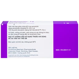 Thuốc Augmentin 1g GSK điều trị nhiễm khuẩn (2 vỉ x 7 viên)