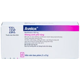 Thuốc Avelox 400mg Bayer điều trị nhiễm khuẩn (1 vỉ x 5 viên)