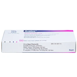 Thuốc Avelox 400mg Bayer điều trị nhiễm khuẩn (1 vỉ x 5 viên)
