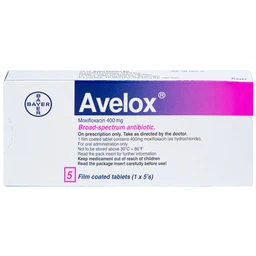 Thuốc Avelox 400mg Bayer điều trị nhiễm khuẩn (1 vỉ x 5 viên)
