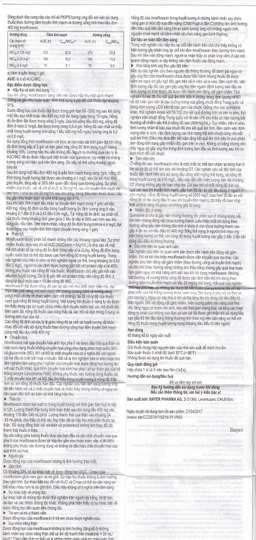 Thuốc Avelox 400mg Bayer điều trị nhiễm khuẩn (1 vỉ x 5 viên)