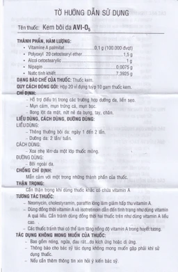 Kem bôi da Avi-O5 Việt Phúc hỗ trợ dưỡng da, liền sẹo (10g)