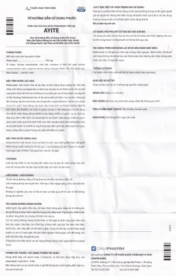 Thuốc Ayite 100mg Davipharm điều trị loét dạ dày (6 vỉ x 10 viên)