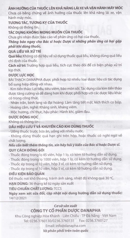 Thuốc Bài Thạch Danapha điều trị sỏi thận - tiết niệu, sỏi mật (45 viên)