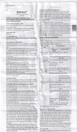 Thuốc Bambec 10mg AstraZeneca điều trị hen phế quản, co thắt phế quản (3 vỉ x 10 viên)