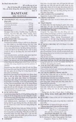 Thuốc Banitase Phil Inter điều trị khó tiêu đầy hơi (20 vỉ x 5 viên)
