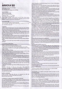 Thuốc Barole 20mg Mega Lifesciences điều trị viêm loét do trào ngược dạ dày - thực quản (10 vỉ x 10 viên)