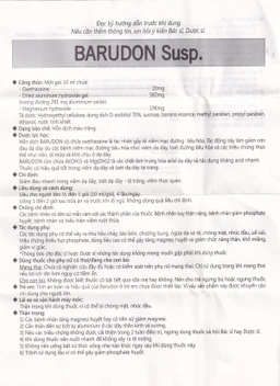 Hỗn dịch Barudon Susp Clesstra giảm đau nhanh trong viêm dạ dày, loét dạ dày - tá tràng (20 gói x 10ml)