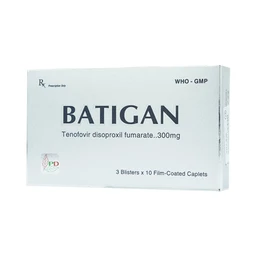 Thuốc Batigan 300mg Phương Đông hỗ trợ điều trị nhiễm HIV-1, viêm gan B mạn tính (3 vỉ x 10 viên)