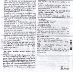 Thuốc Betaserc 16mg Abbott điều trị rối loạn tiền đình (3 vỉ x 20 viên)