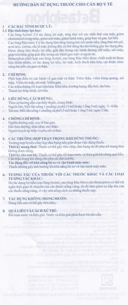 Dung dịch Betasiphon Nadyphar lợi tiểu, giải độc (18 ống x 5ml)