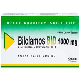 Thuốc Bilclamos Bid 1000mg Bilim Ilac điều trị nhiễm khuẩn (2 vỉ x 7 viên)
