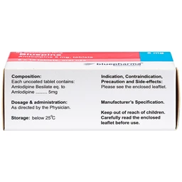 Thuốc Bluepine Bluepharma điều trị tăng huyết áp (6 vỉ x 10 viên) 