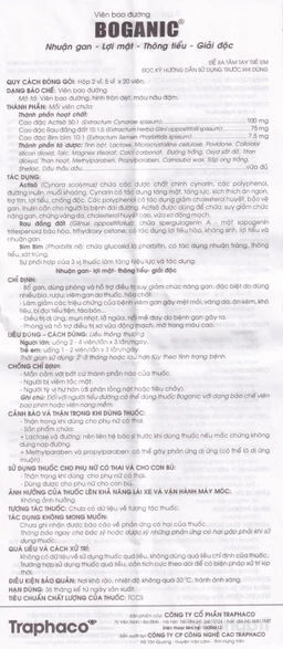 Thuốc Boganic Traphaco bổ gan, hỗ trợ điều trị suy giảm chức năng gan (2 vỉ x 20 viên)