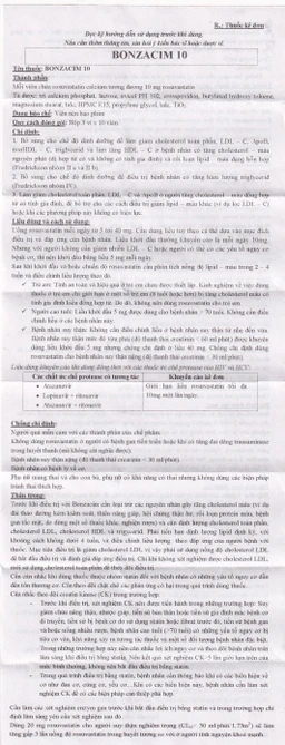Thuốc Bonzacim 10 Celogen Pharma giảm cholesterol toàn phần (3 vỉ x 10 viên)