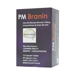 Thuốc PM Branin Probiotec cải thiện và duy trì chức năng não (5 vỉ x 12 viên)