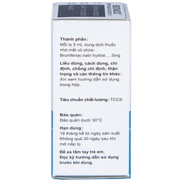Thuốc nhỏ mắt Bronuck Senju Pharm điều trị viêm bờ mi, viêm kết mạc, viêm củng mạc (5ml)