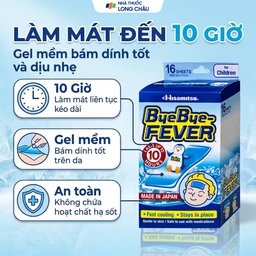 Miếng dán hạ sốt ByeBye Fever For Children dùng cho trẻ trên 2 tuổi (8 gói x 2 miếng) 3