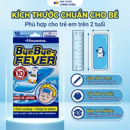 Miếng dán hạ sốt ByeBye Fever For Children dùng cho trẻ trên 2 tuổi (8 gói x 2 miếng) 4