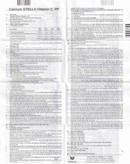 Dung dịch uống Calcium Stella Vitamin C, PP điều trị còi xương và bổ sung canxi (3 vỉ x 8 ống x 10ml)