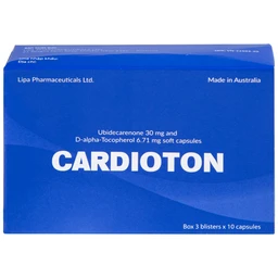 Thuốc Cardioton Lipa Pharmaceuticals điều trị suy tim, tăng huyết áp, thiếu máu cơ tim (3 vỉ x 10 viên) 