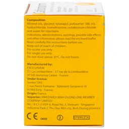 Nhũ tương nhỏ mắt Cationorm Santen dưỡng ẩm, bôi trơn, bảo vệ bề mặt mắt (30 ống x 0,4ml) 