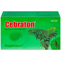 Thuốc Cebraton Traphaco bổ khí huyết, hoạt huyết dưỡng não (5 vỉ x 10 viên)