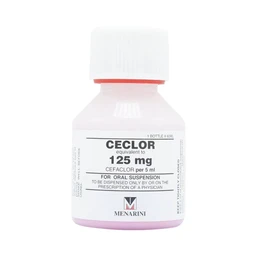 Bột pha hỗn dịch uống Ceclor 125mg Menarini điều trị nhiễm khuẩn (60ml)