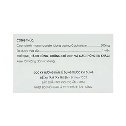 Thuốc Cephalexin MKP 500 điều trị nhiễm khuẩn (10 vỉ x 10 viên)