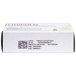 Thuốc Citopam 20 Sun Pharma điều trị trầm cảm, rối loạn hoảng sợ (3 vỉ x 10 viên)