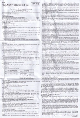 Thuốc bột pha hỗn dịch uống Claminat IMP 500mg/62.5mg điều trị nhiễm khuẩn (12 gói)