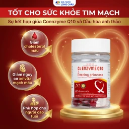 Viên uống hỗ trợ tốt cho tim mạch, giảm cholesterol máu Co Enzyme Q10 & Evening primrose (30 viên) 2
