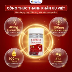 Viên uống hỗ trợ tốt cho tim mạch, giảm cholesterol máu Co Enzyme Q10 & Evening primrose (30 viên) 4