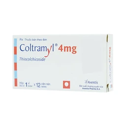 Thuốc Coltramyl 4mg Roussel điều trị hỗ trợ đau do co cứng cơ bắp cấp tính (1 vỉ x 12 viên)