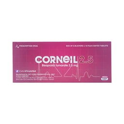 Thuốc Corneil Đạt Vi Phú điều trị tăng huyết áp, đau thắt ngực (6 vỉ x 10 viên)