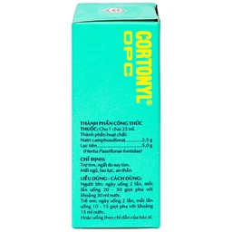 Thuốc nước Cortonyl OPC chỉ định trợ tim, ngất do suy tim, mất ngủ, lao lực (25ml)