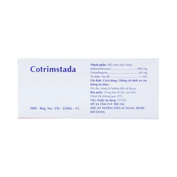 Thuốc Cotrimstada Stada điều trị nhiễm khuẩn (10 vỉ x 10 viên)