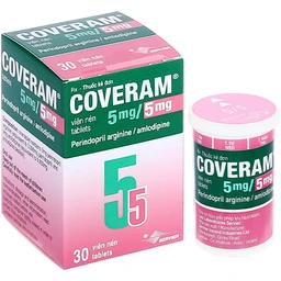 Thuốc Coveram 5mg/5mg Servier điều trị tăng huyết áp (30 viên)