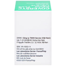 Thuốc Coversyl Plus 5mg/1.25mg Servier điều trị tăng huyết áp (30 viên)
