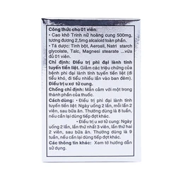 Thuốc Crila Forte Thiên Dược điều trị phì đại lành tính tuyến tiền liệt, u xơ tử cung (20 viên)