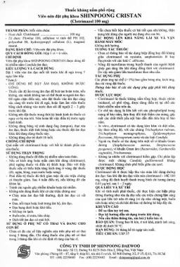 Viên đặt âm đạo Shinpoong Cristan điều trị nấm Candida âm đạo (1 vỉ x 6 viên)