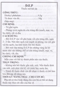 Thuốc mỡ bôi da D.E.P Mekophar điều trị ghẻ ngứa (10g)
