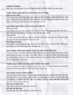 Thuốc Daflon 500mg Servier điều trị các triệu chứng liên quan đến suy giảm tĩnh mạch bạch huyết và trĩ cấp (60 viên)