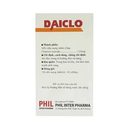Thuốc Daiclo 125mg Phil giảm các triệu chứng đau từ nhẹ đến vừa (10 vỉ x 10 viên)
