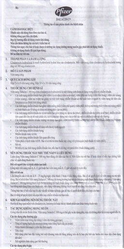 Thuốc Dalacin C 300mg Pfizer điều trị nhiễm khuẩn (2 vỉ x 8 viên)